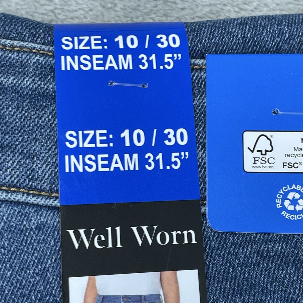 Well Worn Women's Size 10 Wide Leg Jeans Blue e0446 - Picture 2 of 5